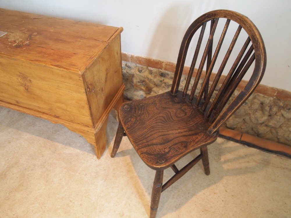 Coffer chest George III Pine six plank c1770 View X