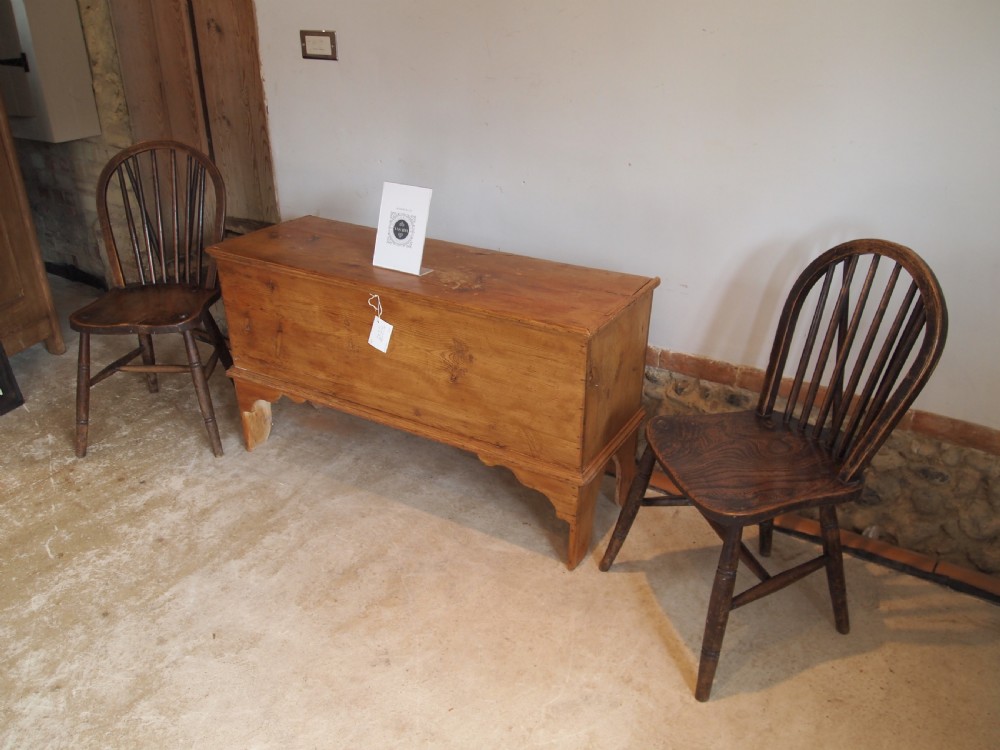 Coffer chest George III Pine six plank c1770 View XI