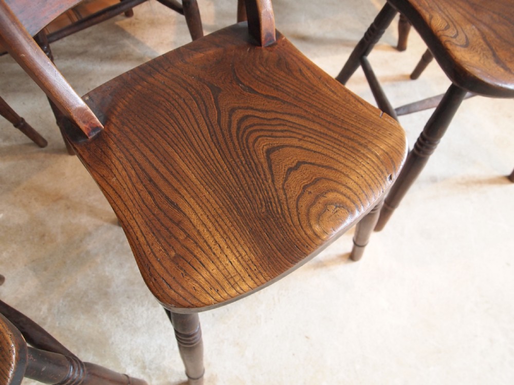 Chairs six East Anglian Victorian bar back dining chairs c1870 View II