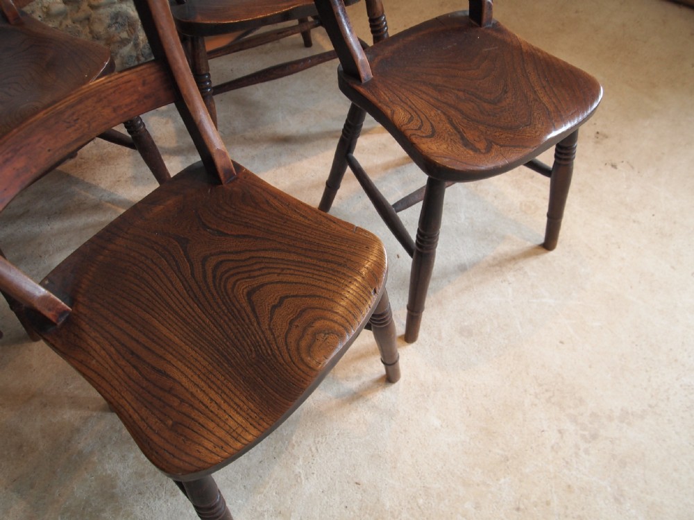 Chairs six East Anglian Victorian bar back dining chairs c1870 View VI
