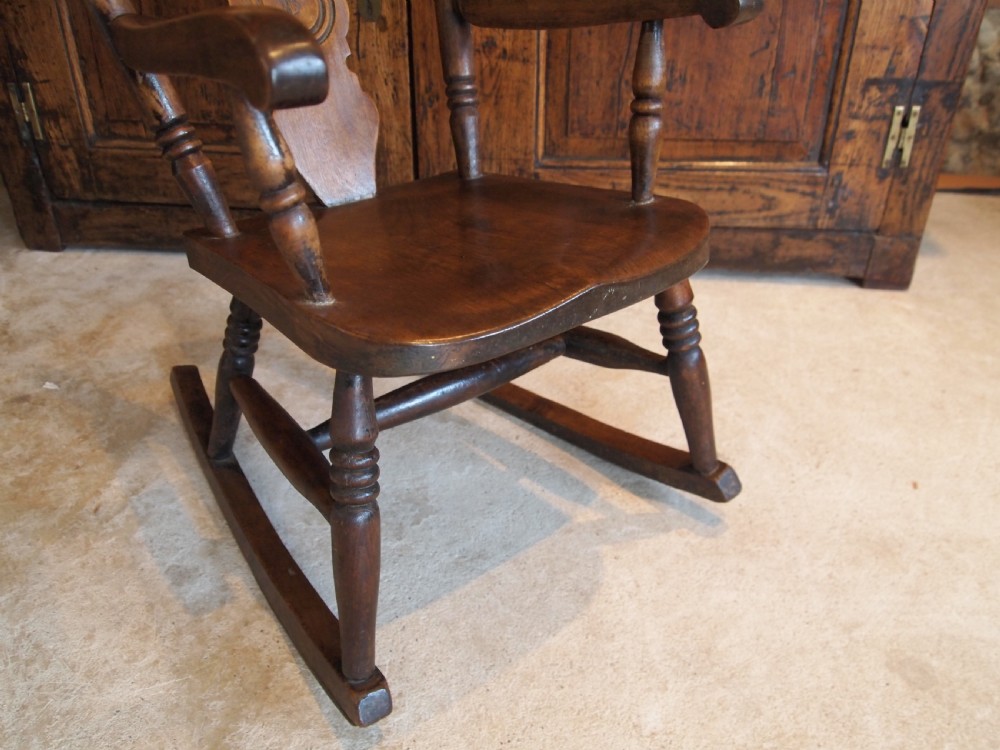 Chair Rocking chair child's Victorian Windsor c1880 View IV