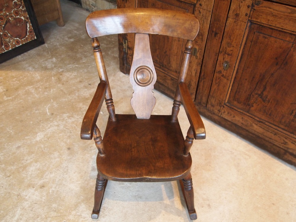 Chair Rocking chair child's Victorian Windsor c1880 View V
