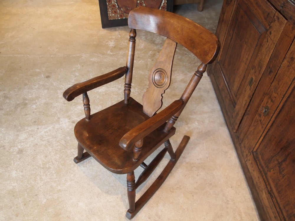 Chair Rocking chair child's Victorian Windsor c1880 View VI