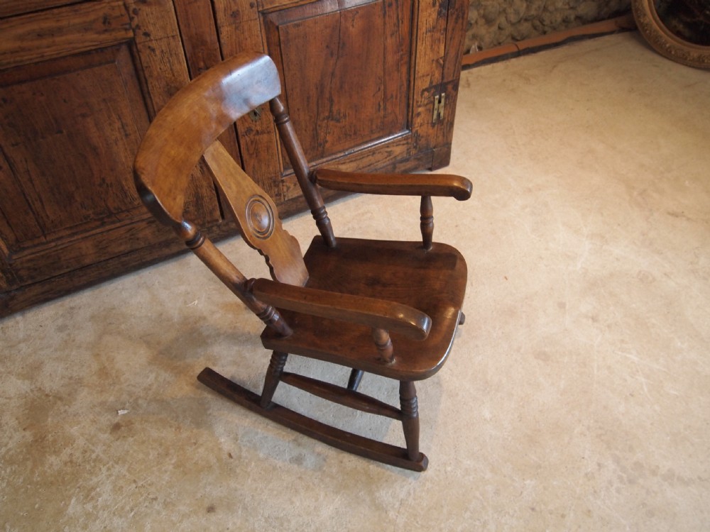 Chair Rocking chair child's Victorian Windsor c1880 View VII