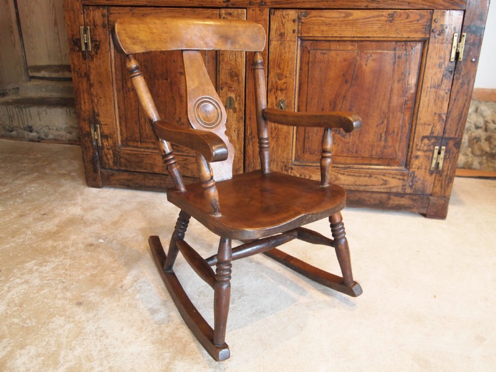 Chair Rocking chair child's Victorian Windsor c1880 View VIII
