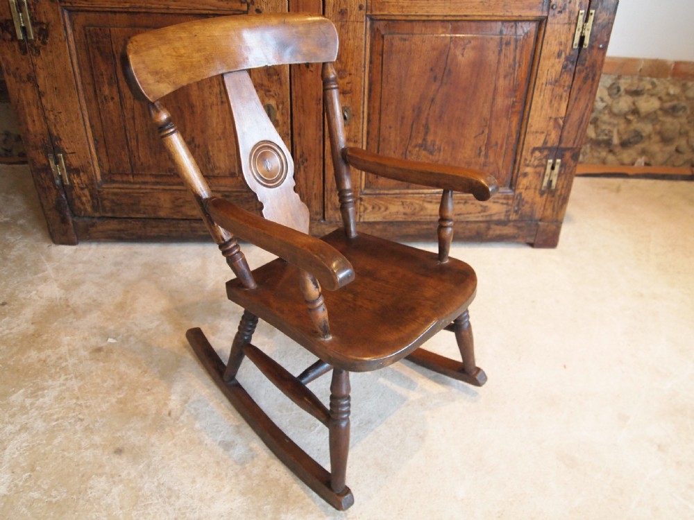 Chair Rocking chair child's Victorian Windsor c1880 View XI