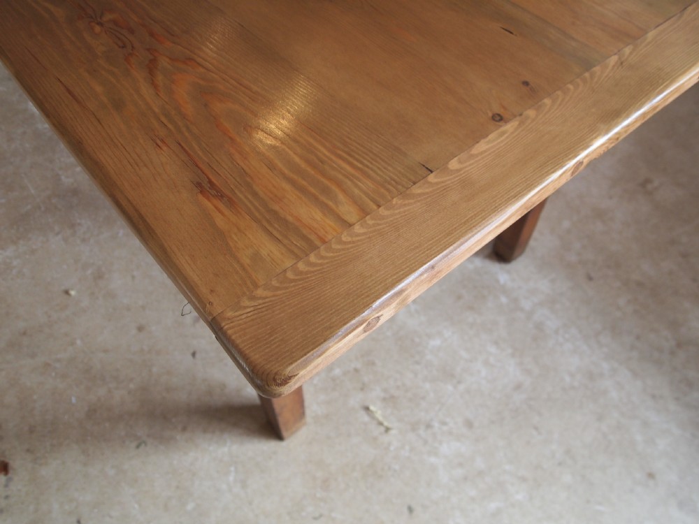 Table Refectory Farmhouse dining Edwardian Pine seats 8 c1910 View II