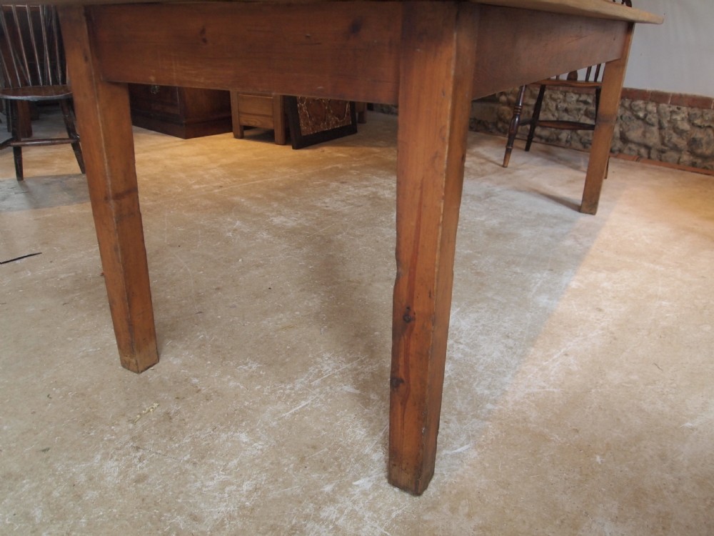 Table Refectory Farmhouse dining Edwardian Pine seats 8 c1910 View III
