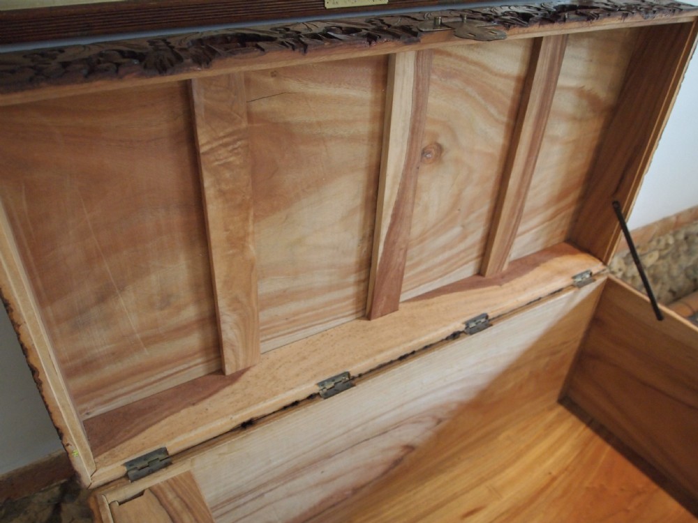 Chest trunk Coffer Chinese Camphor wood c1910 View VI