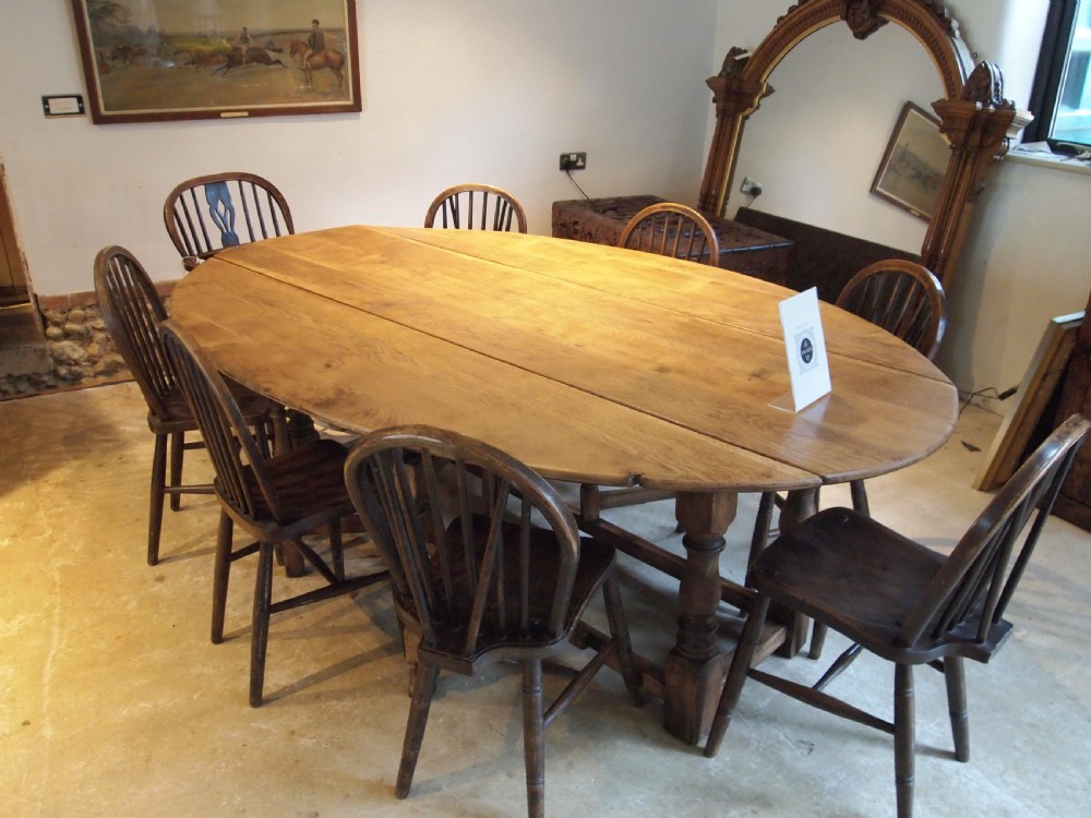 Table Oak Wake or Hunt table dining farmhouse refectory c1930 View V