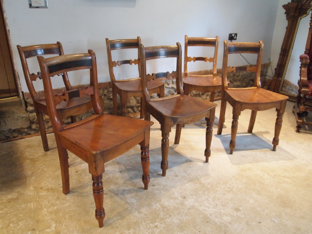 Chairs six Essex bar back kitchen dining chairs c1830 View III