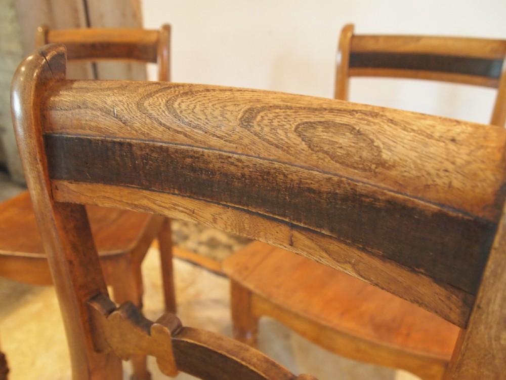 Chairs six Essex bar back kitchen dining chairs c1830 View VI