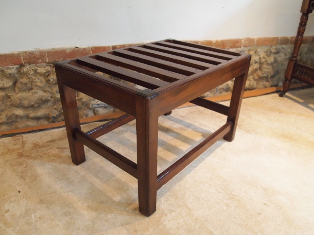 Stand Luggage suitcase Edwardian Mahogany c1900 View VII