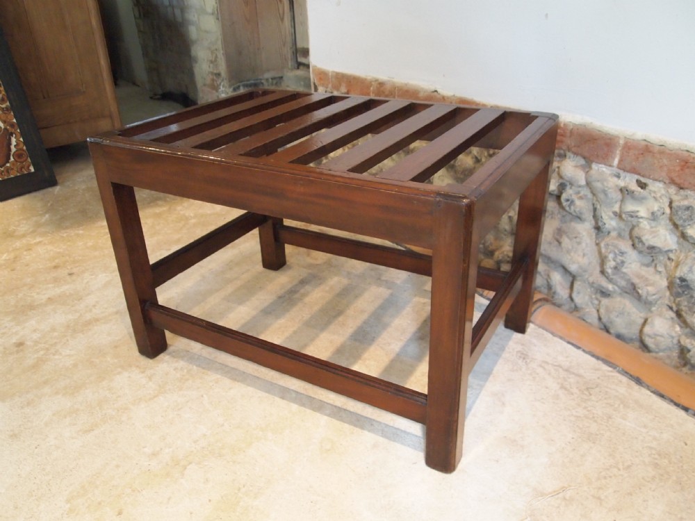 Stand Luggage suitcase Edwardian Mahogany c1900 View VIII