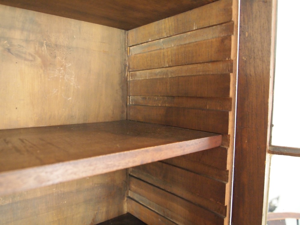 Bookcase secretaire desk George III Mahogany small c1810 View X