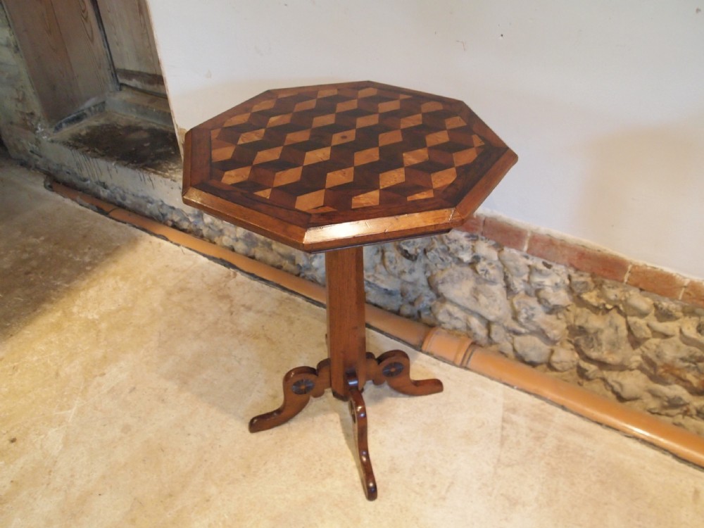 Table outstanding marquetry specimen wood Victorian c1840 View VII