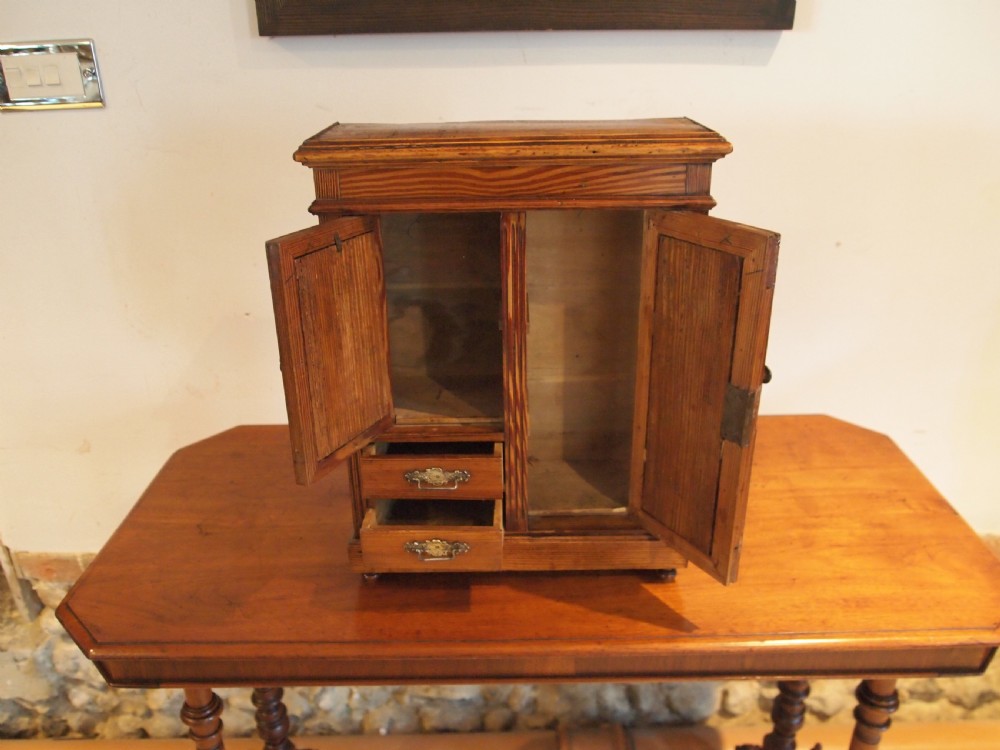 Wardrobe apprentice miniature Pitch Pine Victorian c1890 View V