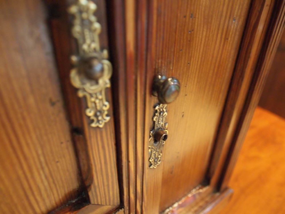 Wardrobe apprentice miniature Pitch Pine Victorian c1890 View VI