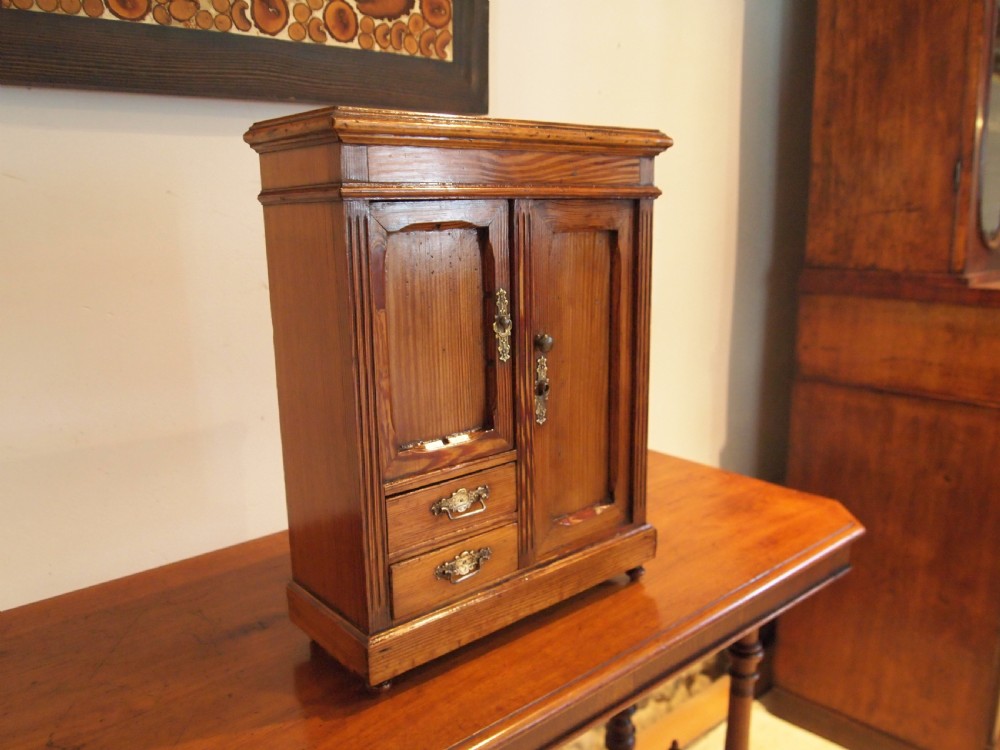 Wardrobe apprentice miniature Pitch Pine Victorian c1890 View VII