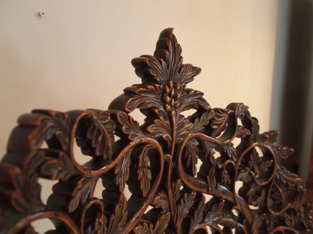 Chair fine rare 19thc Burmese carved single piece c1880 View III