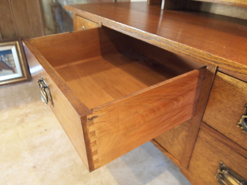 Dressing chest of drawers Arts & Crafts Oak c1900 View X