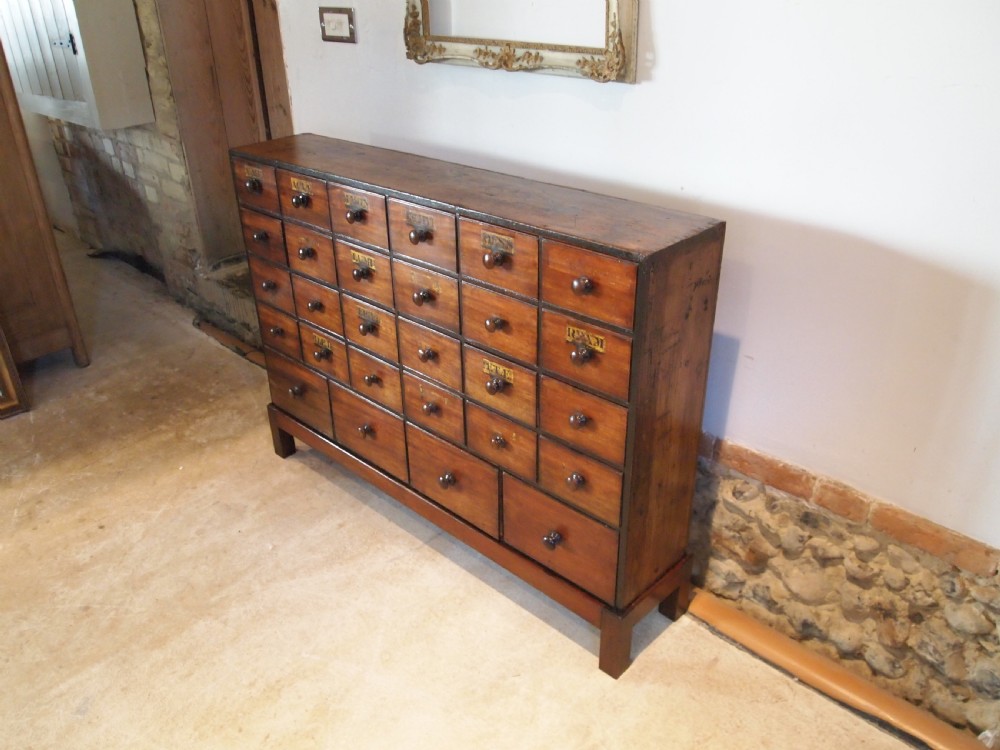 Chest of drawers Victorian apothecary chemist Mahogany c1880 View IV