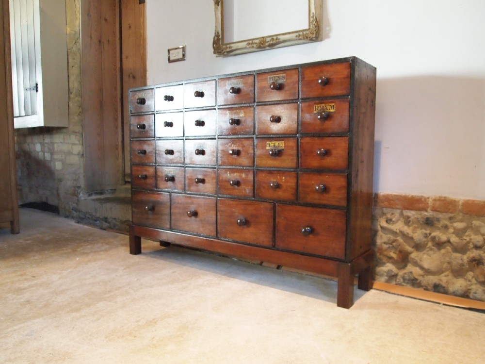 Chest of drawers Victorian apothecary chemist Mahogany c1880 View VI