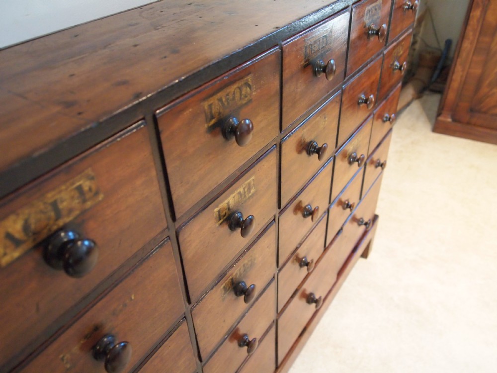 Chest of drawers Victorian apothecary chemist Mahogany c1880 View IX
