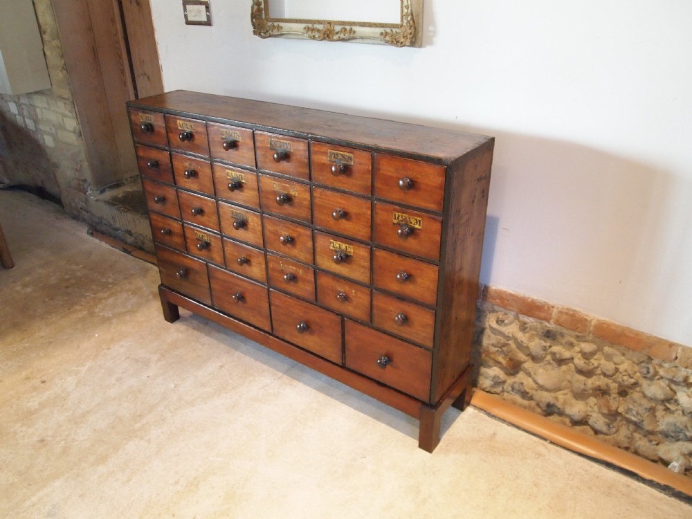 Chest of drawers Victorian apothecary chemist Mahogany c1880 View X