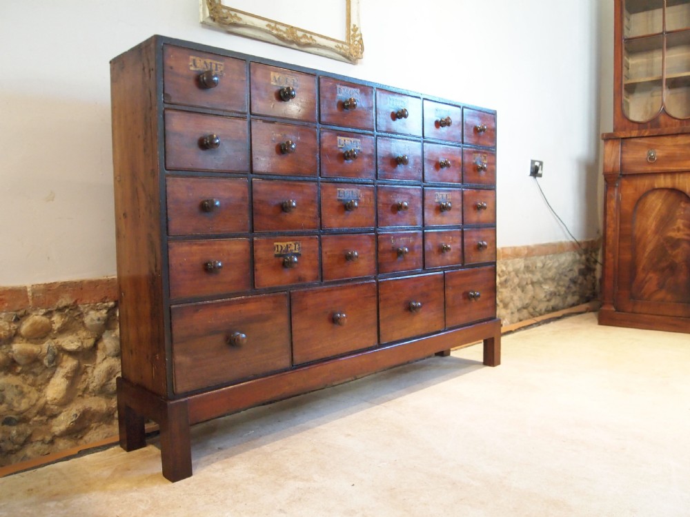 Chest of drawers Victorian apothecary chemist Mahogany c1880 View XI