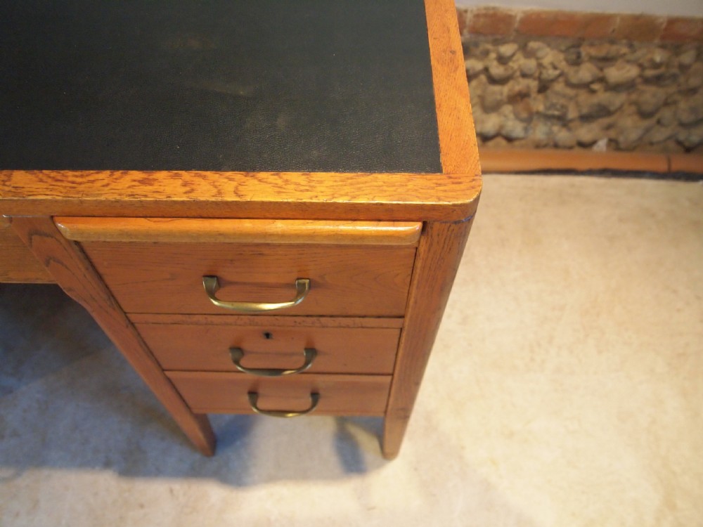 Desk Art Deco Oak Cookes of Finsbury London c1920 View IX