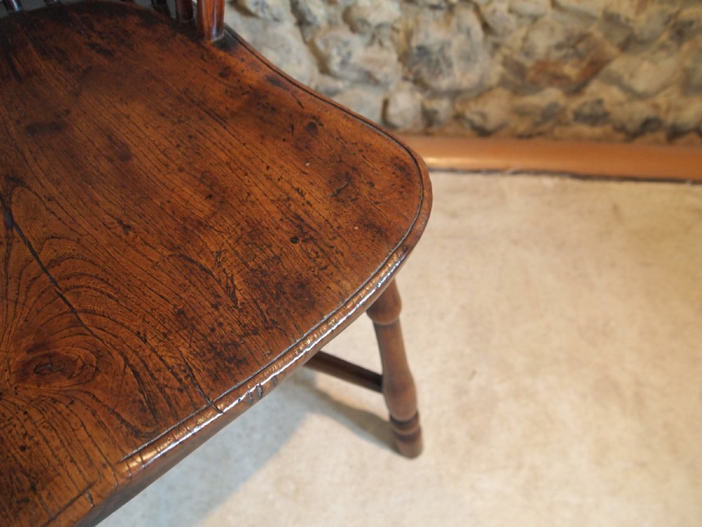 Chair rare Windsor provincial George III Yew and Elm c1790 View VI