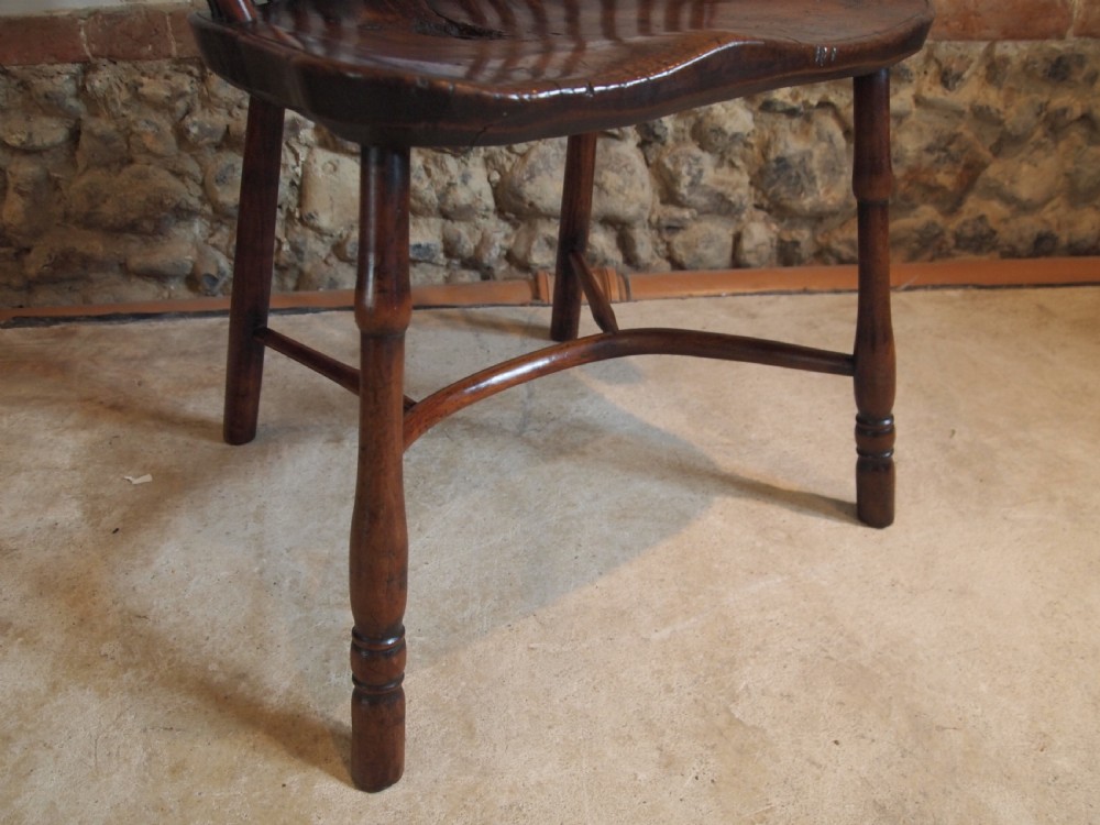 Chair rare Windsor provincial George III Yew and Elm c1790 View VII