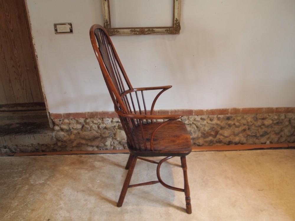 Chair rare Windsor provincial George III Yew and Elm c1790 View VIII