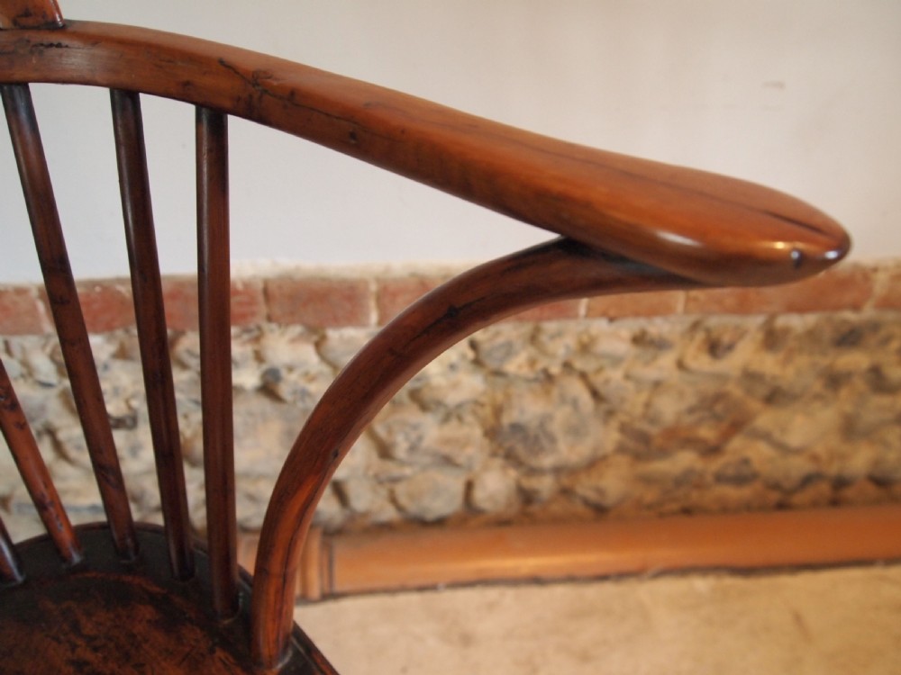 Chair rare Windsor provincial George III Yew and Elm c1790 View IX