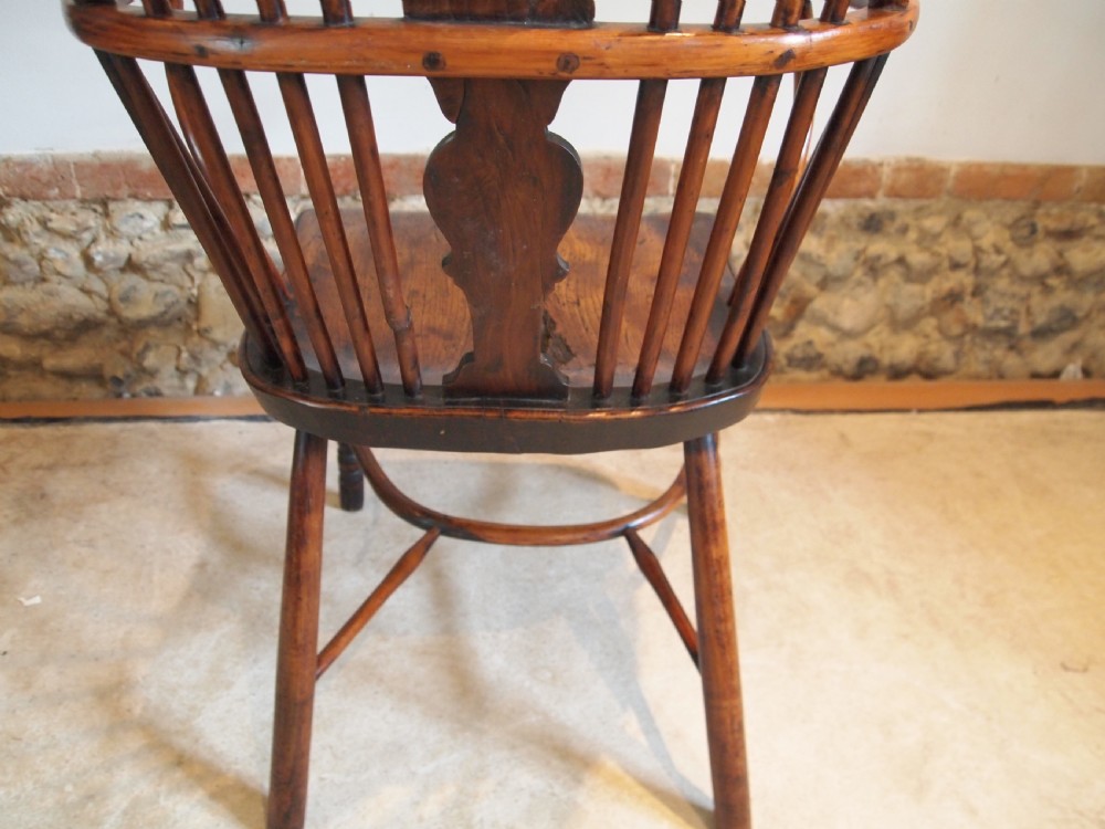Chair rare Windsor provincial George III Yew and Elm c1790 View X