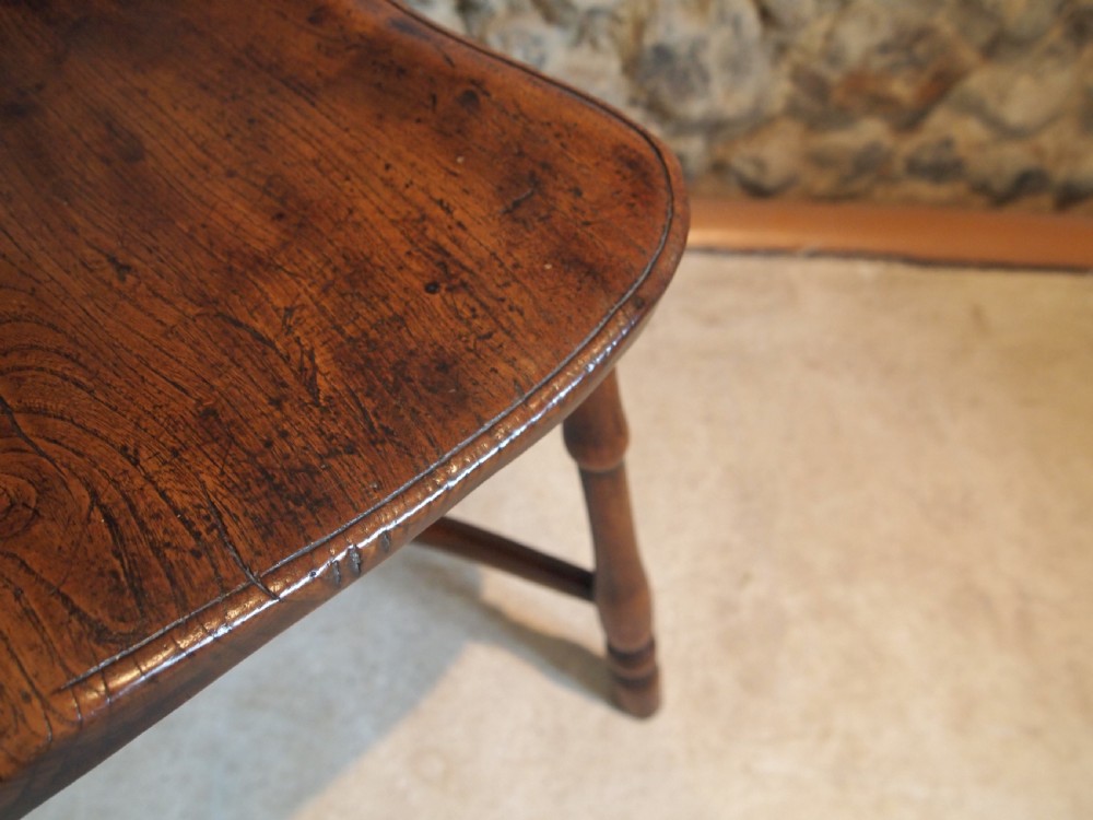 Chair rare Windsor provincial George III Yew and Elm c1790 View XVI