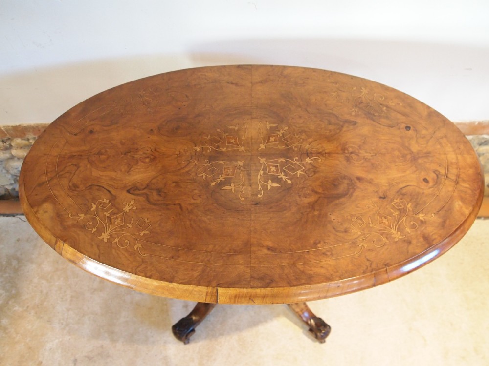Table lamp side hall console Victorian Walnut c1870 View IV