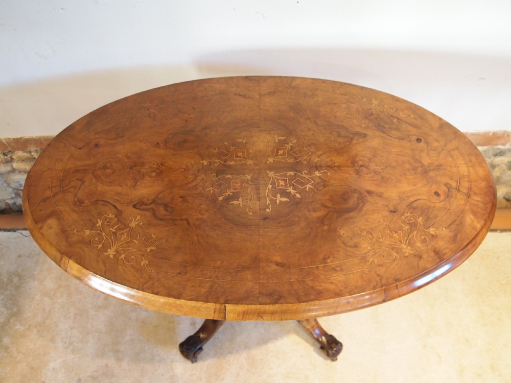 Table lamp side hall console Victorian Walnut c1870 View VIII