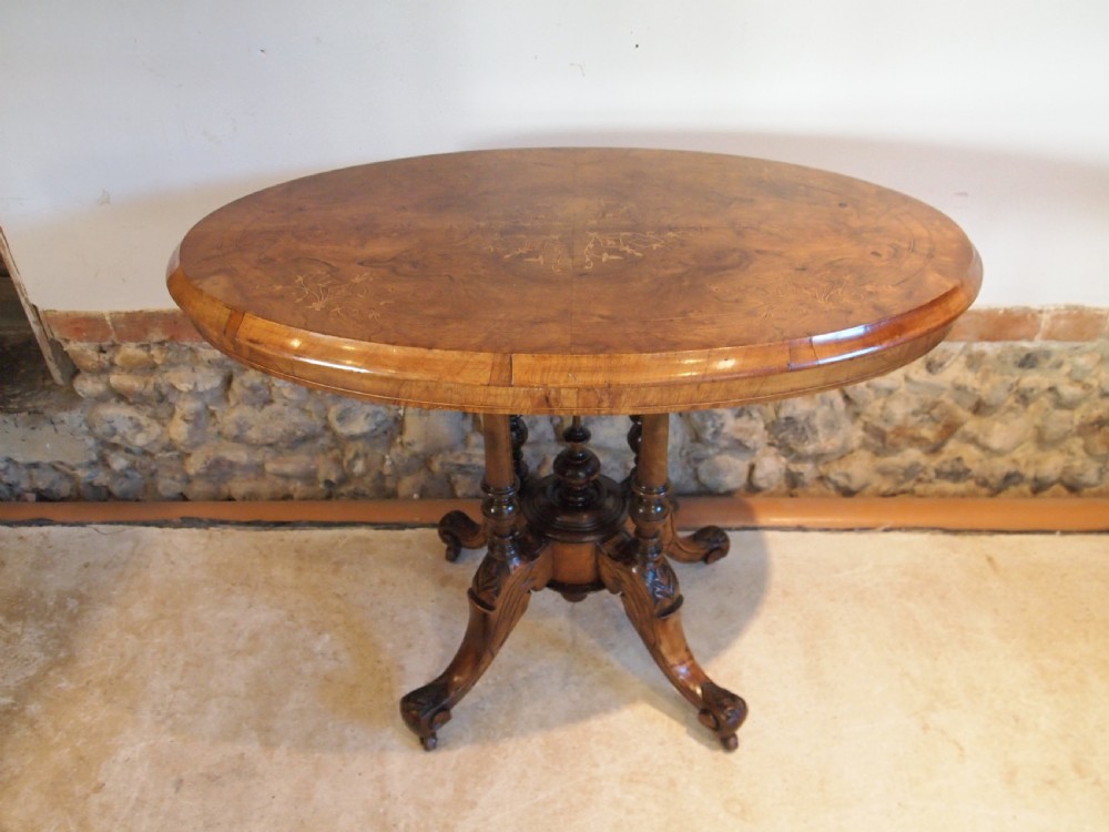 Table lamp side hall console Victorian Walnut c1870 View XI