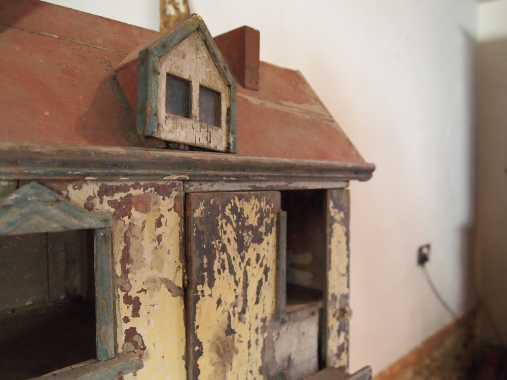 Folk Art Victorian dolls house original paint c1880 View IV