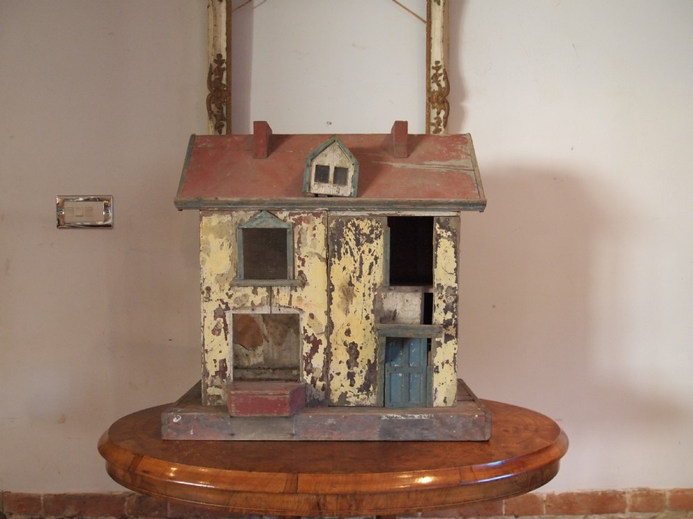 Folk Art Victorian dolls house original paint c1880 View VII
