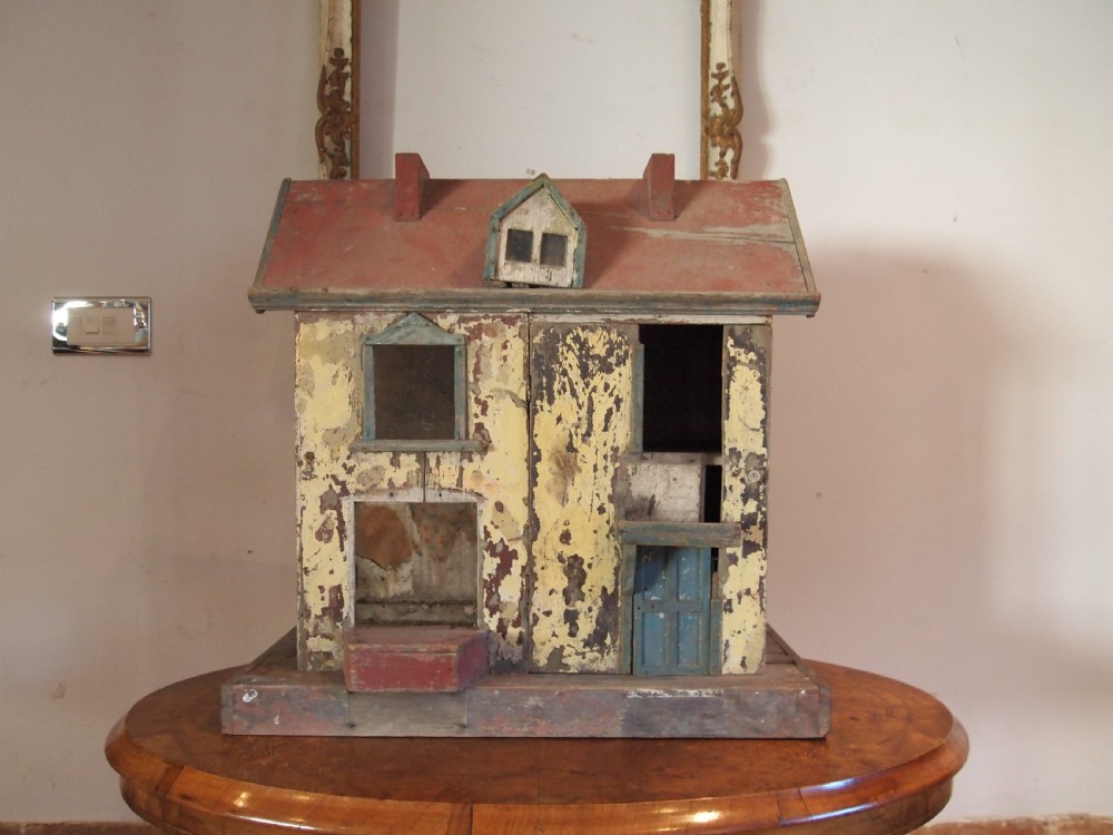 Folk Art Victorian dolls house original paint c1880 View IX