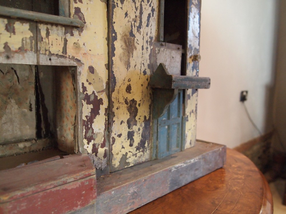 Folk Art Victorian dolls house original paint c1880 View X