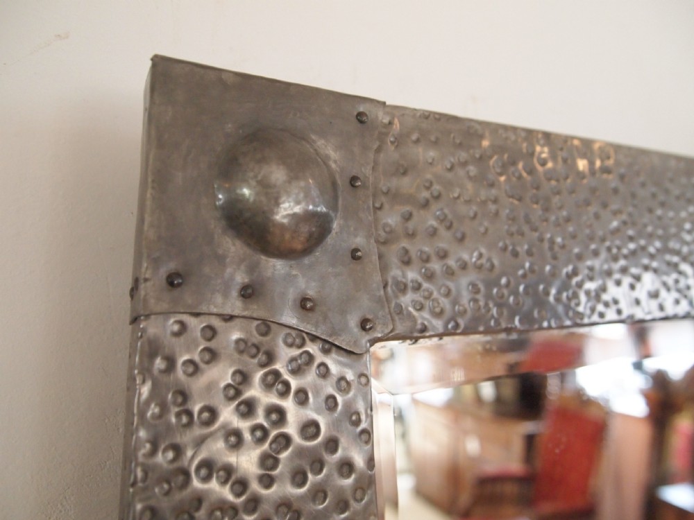 Mirror Arts and Crafts Liberty and co London Pewter c1900 View IV