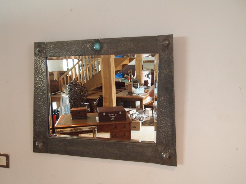 Mirror Arts and Crafts Liberty and co London Pewter c1900 View VII