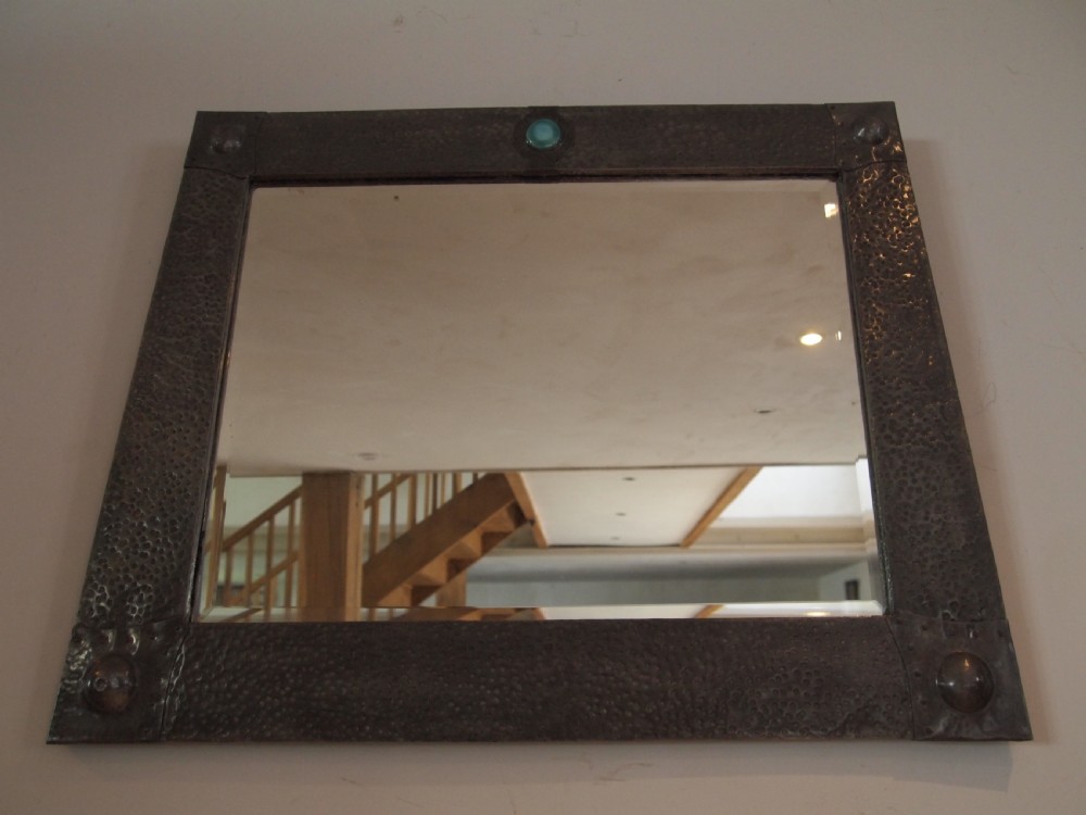 Mirror Arts and Crafts Liberty and co London Pewter c1900 View IX
