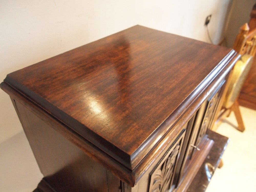 Coin or medal collectors cabinet rare Victorian Mahogany c1880 View V