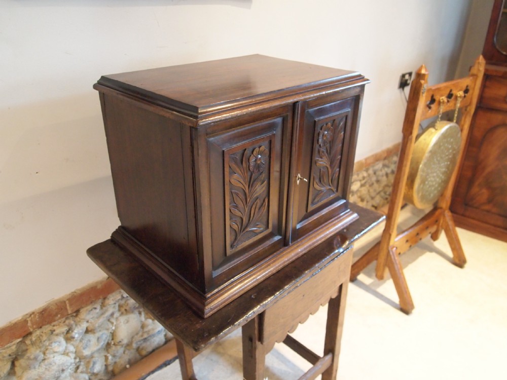 Coin or medal collectors cabinet rare Victorian Mahogany c1880 View IX
