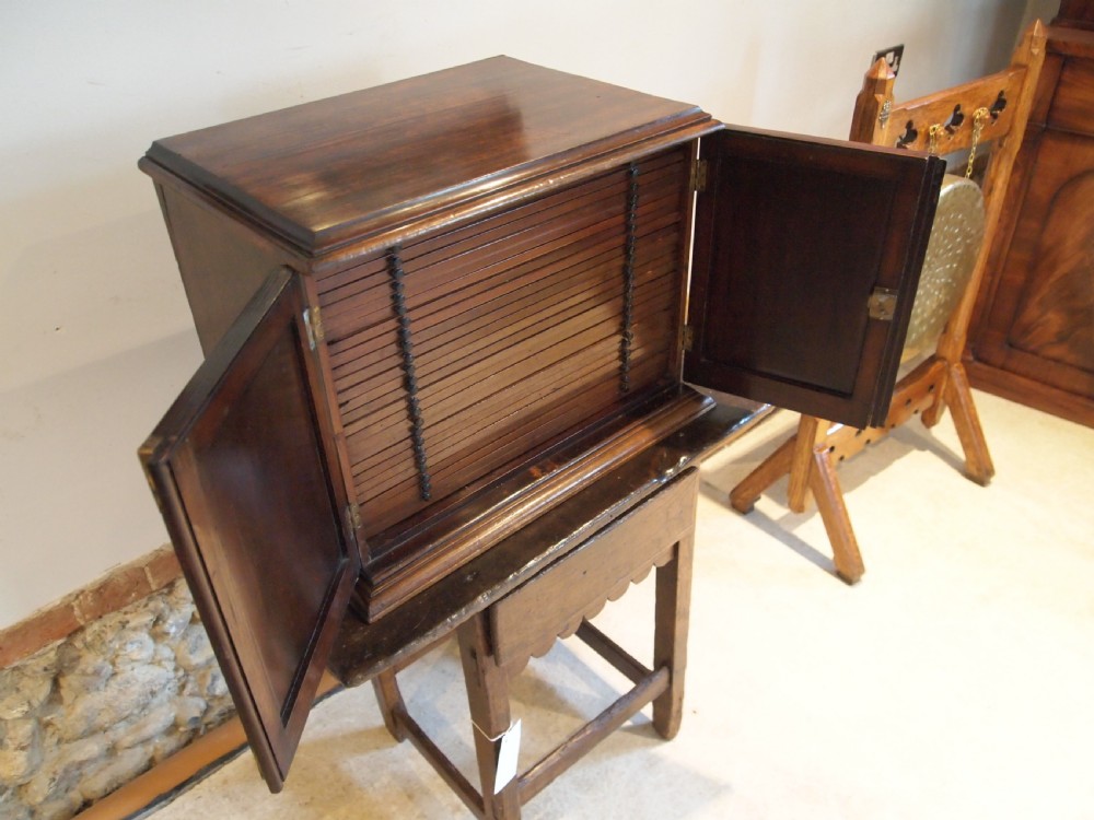 Coin or medal collectors cabinet rare Victorian Mahogany c1880 View XI